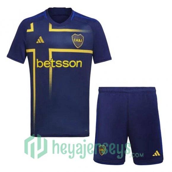 Boca Juniors Kids Soccer Jerseys Third Blue 2024/2025