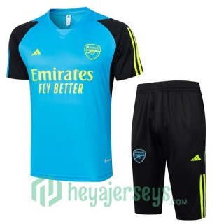 FC Arsenal Training T-Shirts + Shorts Blue 2024/2025