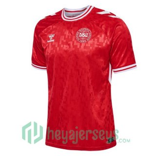 Denmark Soccer Jerseys Home Red UEFA Euro 2024