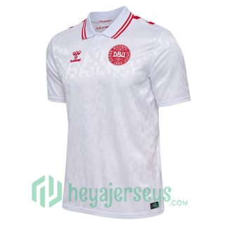 Denmark Soccer Jerseys Away White 2024/2025
