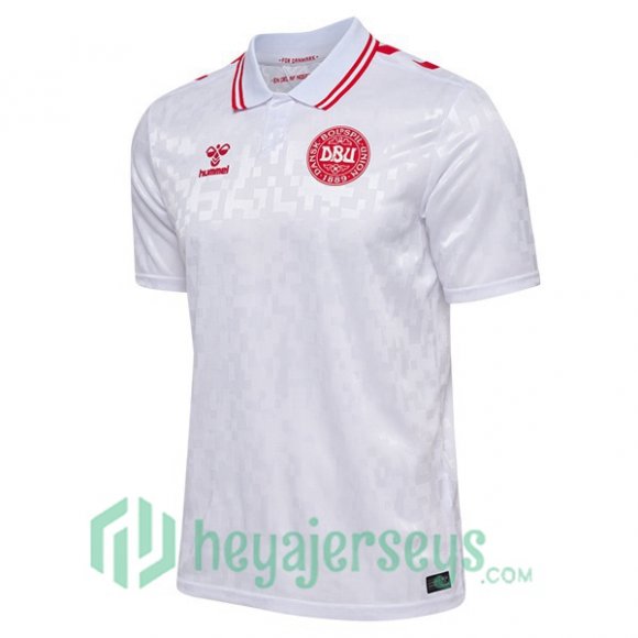 Denmark Soccer Jerseys Away White 2024/2025