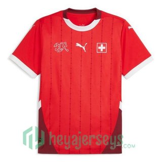 Switzerland Soccer Jerseys Home Red UEFA Euro 2024