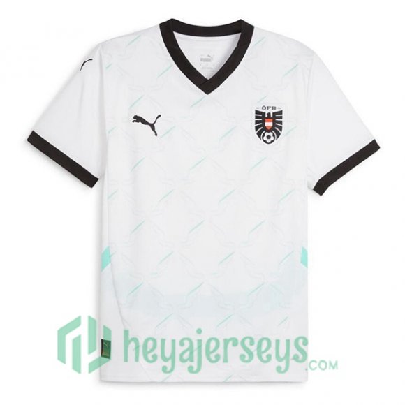 Austria Soccer Jerseys Away White 2024/2025