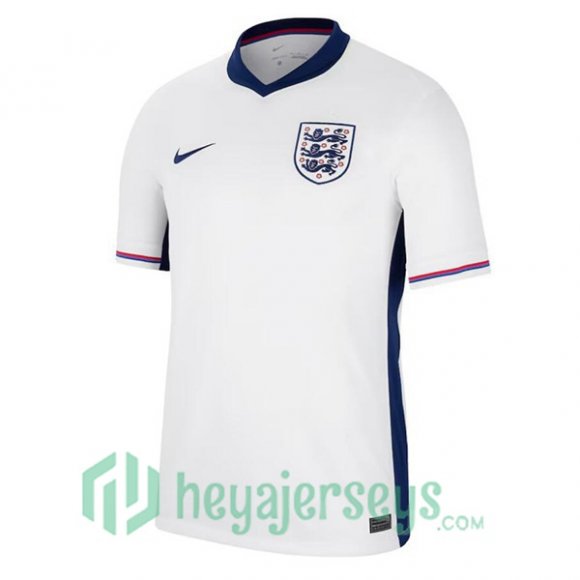 England Home Soccer Jerseys White UEFA Euro 2024