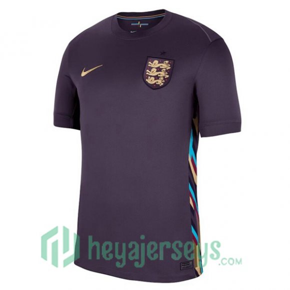 England Away Soccer Jerseys Purple UEFA Euro 2024