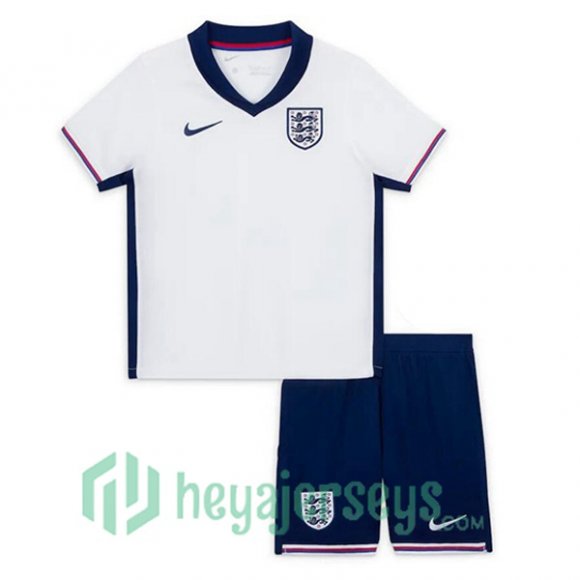 England Kids Home Soccer Jerseys White UEFA Euro 2024