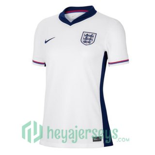 England Women Home Soccer Jerseys White UEFA Euro 2024