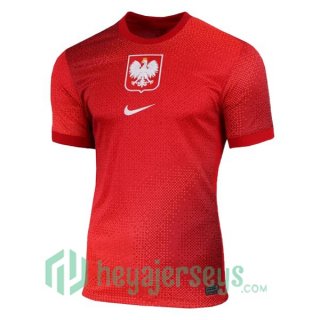 Poland Away Soccer Jerseys Red UEFA Euro 2024