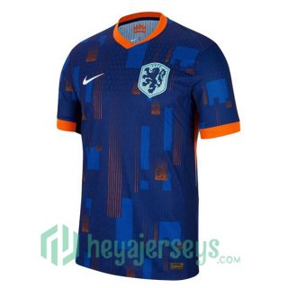 Netherlands Away Soccer Jerseys Blue Royal UEFA Euro 2024