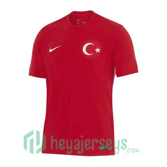 Turkey Soccer Jerseys Away Red UEFA Euro 2024