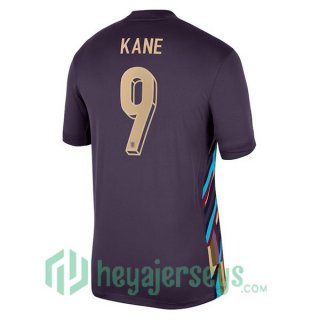 England (Kane 9) Away Soccer Jerseys Purple UEFA Euro 2024