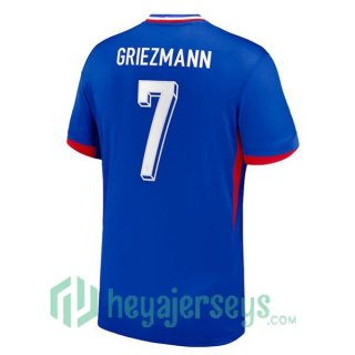 France (GRIEZMANN 7) Home Soccer Jerseys Blue UEFA Euro 2024