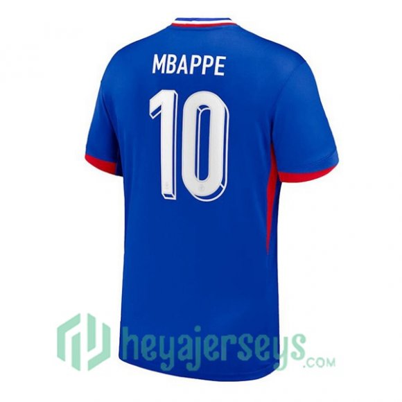 France (MBAPPE 10) Home Soccer Jerseys Blue UEFA Euro 2024
