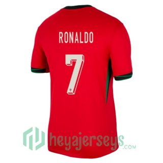 Portugal (RONALDO 7) Home Soccer Jerseys Red UEFA Euro 2024