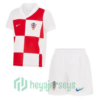 Croatia Kids Soccer Jerseys Home White 2024/2025