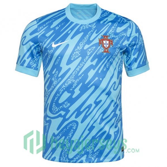 Portugal Goalkeeper Soccer Jerseys Blue 2024/2025