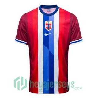 Norway Soccer Jerseys Home Red Blue 2024/2025