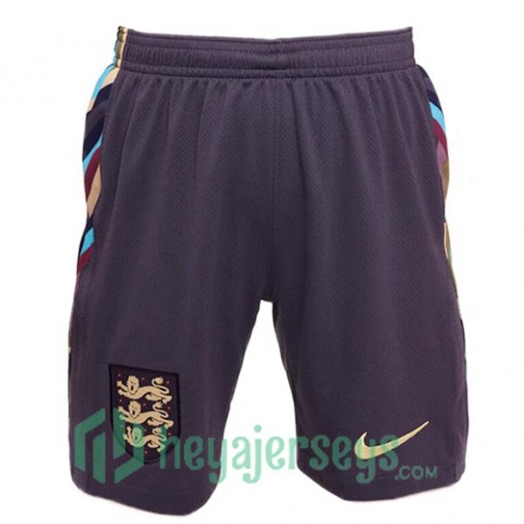 England Away Soccer Shorts Purple 2024/2025