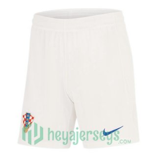 Croatia Soccer Shorts Home White 2024/2025