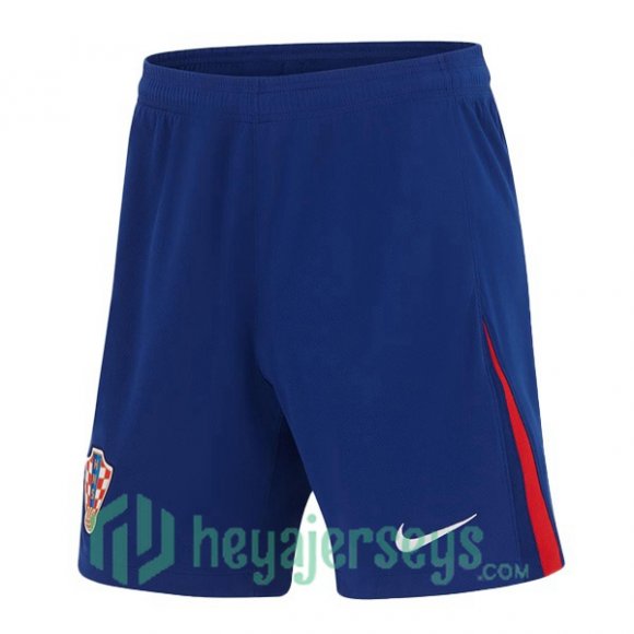 Croatia Soccer Shorts Away Blue 2024/2025