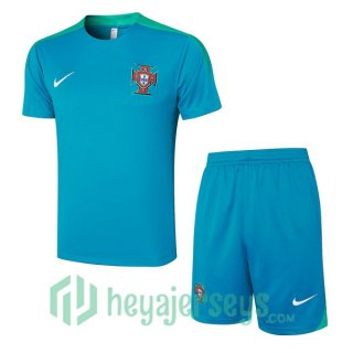 Portugal Training T-Shirts + Shorts Blue 2024/2025