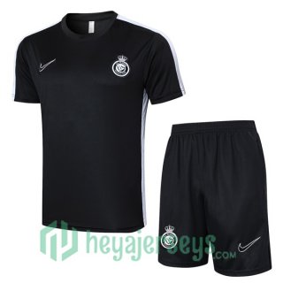 Al-Nassr FC Training T-Shirts + Shorts Black 2024/2025