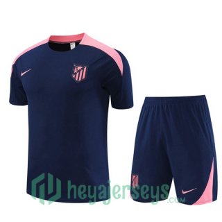 Atletico Madrid Training T-Shirts + Shorts Blue Royal 2024/2025