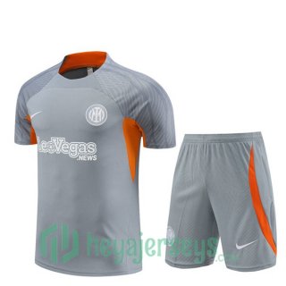 Inter Milan Training T-Shirts + Shorts Gray 2024/2025