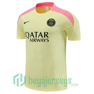Paris Saint Germain Training T-Shirts Yellow 2024/2025