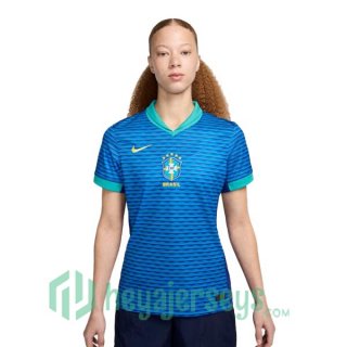 Brazil Women Away Soccer Jerseys Blue 2024/2025