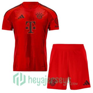 Bayern Munich Kids Home Soccer Jerseys Red 2024/2025