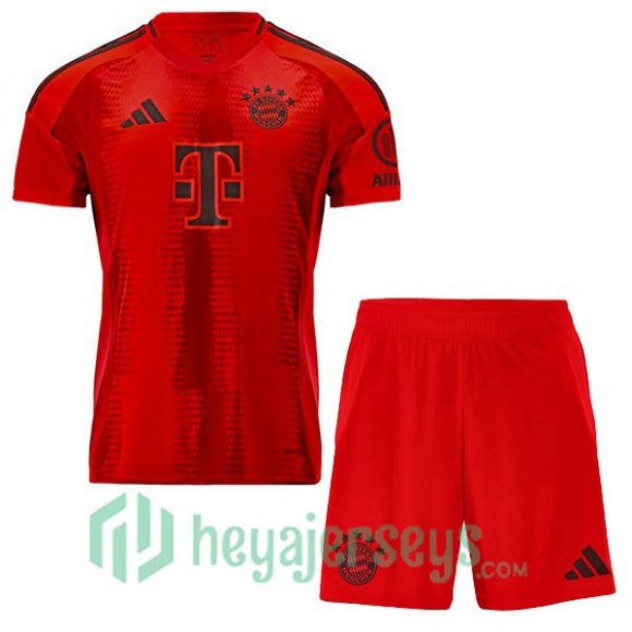 Bayern Munich Kids Home Soccer Jerseys Red 2024/2025