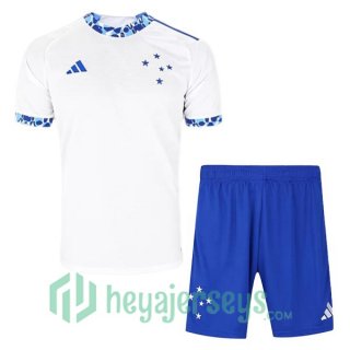 Cruzeiro EC Kids Away Soccer Jerseys White 2024/2025
