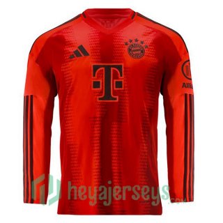Bayern Munich Home Soccer Jerseys Long Sleeve Red 2024/2025