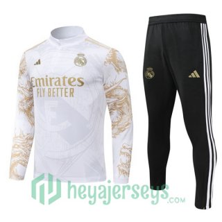 Tracksuit Real Madrid White Yellow 2024/2025