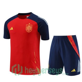Spain Training T-Shirts + Shorts Red 2024/2025