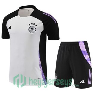 Germany Training T-Shirts + Shorts White 2024/2025