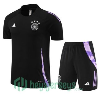 Germany Training T-Shirts + Shorts Black 2024/2025