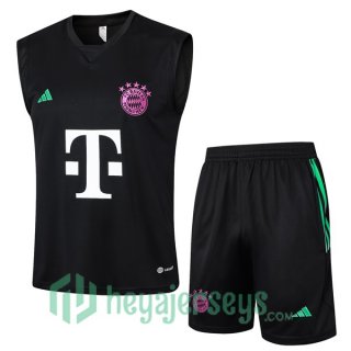 Soccer Vest Bayern Munich + Shorts Black 2024/2025