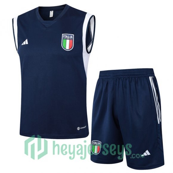 Soccer Vest Italy + Shorts Blue Royal 2024/2025