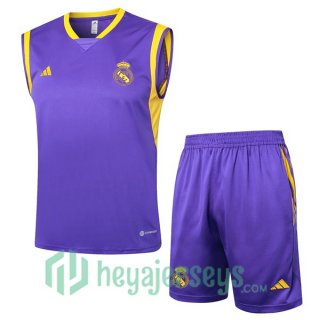 Soccer Vest Real Madrid + Shorts Purple 2024/2025