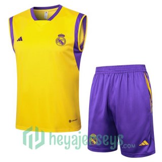 Soccer Vest Real Madrid + Shorts Yellow 2024/2025
