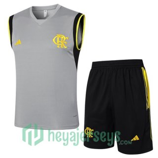Soccer Vest Flamengo + Shorts Gray 2024/2025