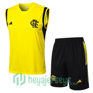 Soccer Vest Flamengo + Shorts Yellow 2024/2025