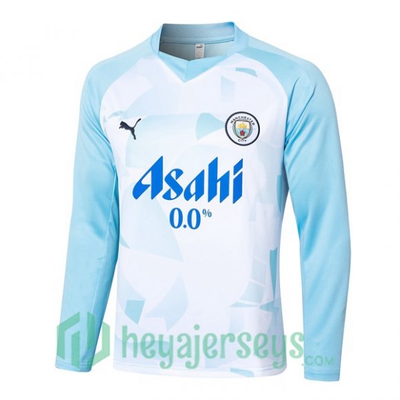 Training Sweatshirt Manchester City White Blue 2024/2025