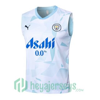 Soccer Vest Manchester City Blue White 2024/2025