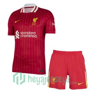 FC Liverpool Kids Home Soccer Jerseys Red 2024/2025