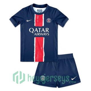 Paris Saint Germain Kids Home Soccer Jerseys Blue Royal 2024/2025