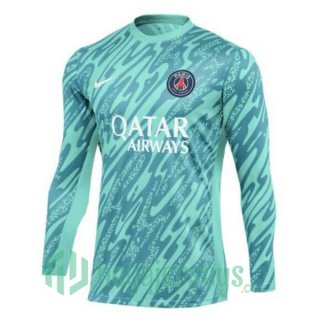 Paris Saint Germain Goalkeeper Soccer Jerseys Long Sleeve Blue 2024/2025