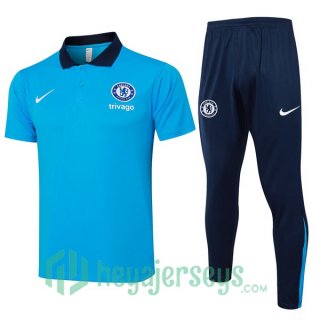 Soccer Polo FC Chelsea + Pants Blue 2024/2025